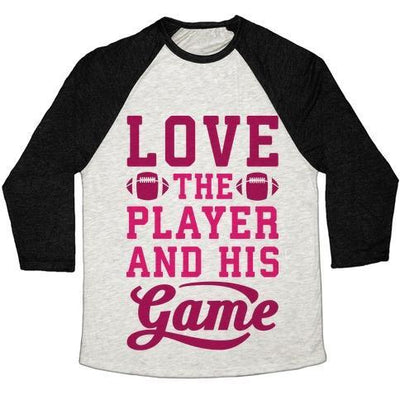 Love the Player and His Game Unisex Tri-Blend Baseball Tee Love the Player and His Game Unisex Tri-Blend Baseball Tee