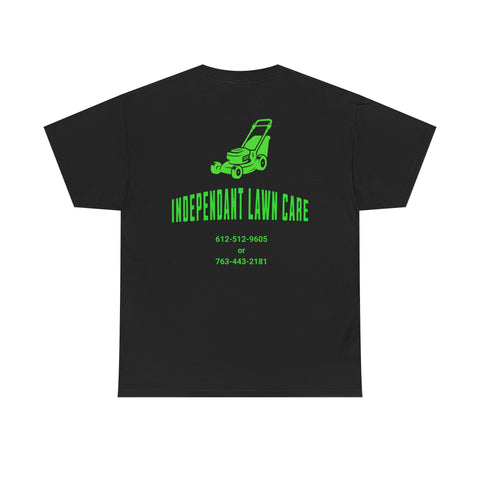 Independent Lawn Care Unisex Heavy Cotton Tee, Gardening Shirt, Lawn Care Work Tee, Outdoor Worker Clothing, Gift for Landscapers