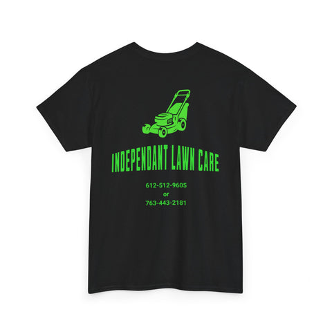 Independent Lawn Care Unisex Heavy Cotton Tee, Gardening Shirt, Lawn Care Work Tee, Outdoor Worker Clothing, Gift for Landscapers