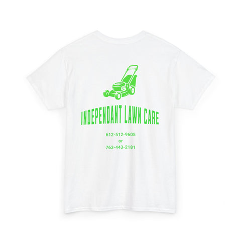 Independent Lawn Care Unisex Heavy Cotton Tee, Gardening Shirt, Lawn Care Work Tee, Outdoor Worker Clothing, Gift for Landscapers