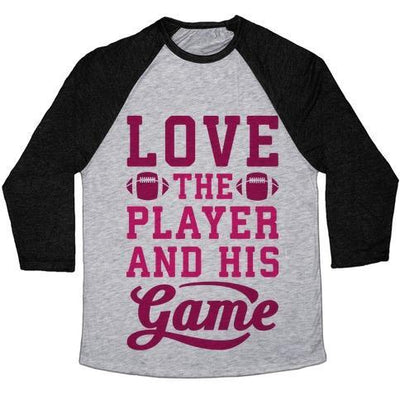 Love the Player and His Game Unisex Tri-Blend Baseball Tee